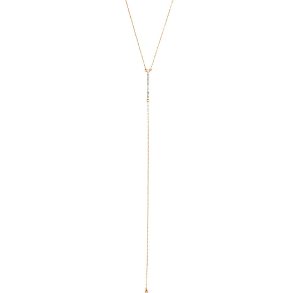 Adina Reyter Gold and Diamond Sexy and Dainty Lavaliere Lariat Necklace